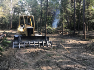 Landclearing, brush clearing, and brush removal with brush clearing equipment.